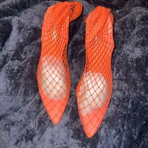 🆕 Pointed Mesh Sock Pumps RUNS SMALL